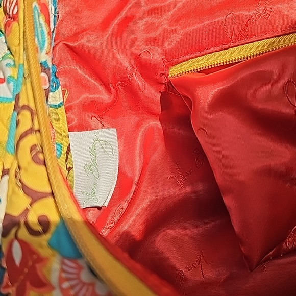 Vera Bradley Retired Provencal Yellow Floral Pattern Backpack VGUC - Picture 10 of 16